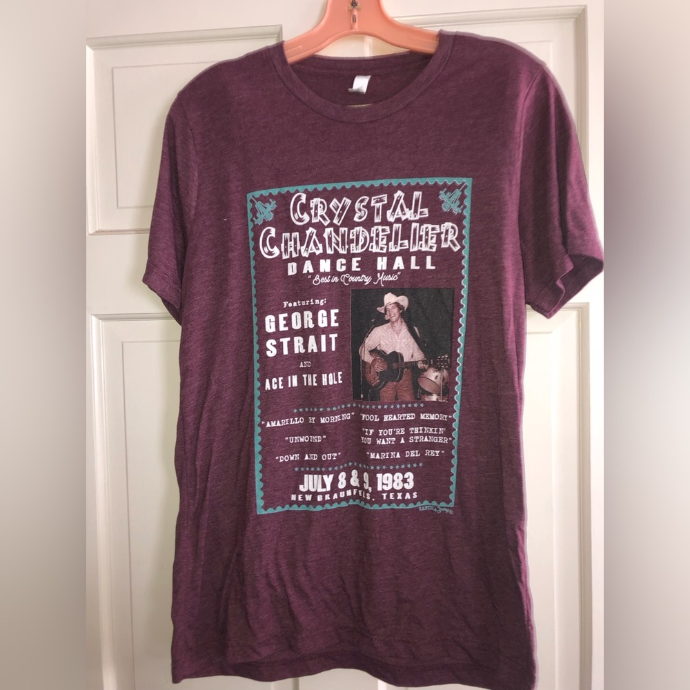 NWOT George Strait maroon Graphic Tee